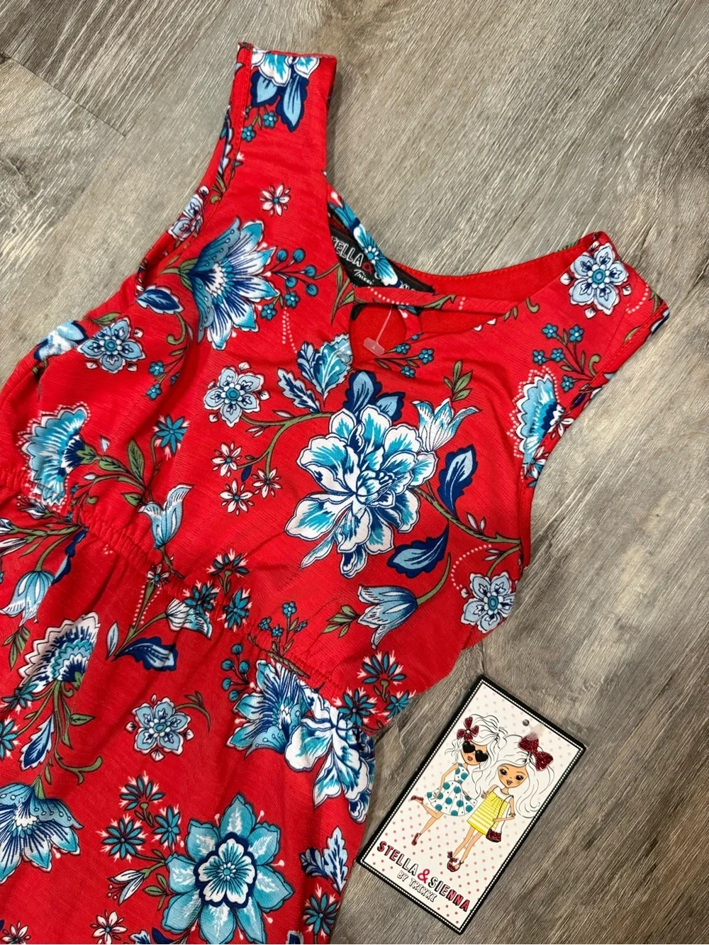 Trixxi Red Floral Dress NWOT